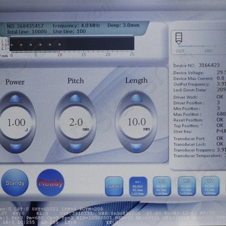 HIFU fat reduction machine treatment